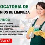 Empleos en limpieza – Contratación inmediata en distintas zonas